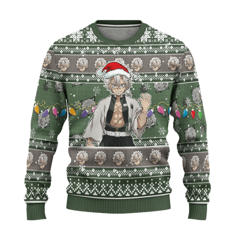 Demon Slayer Sanemi Shinazugawa Anime Ugly Christmas Sweatshirt Xmas Gift