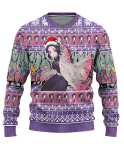 demon slayer shinobu kochou anime ugly christmas sweatshirt xmas gift 1 pUa1L