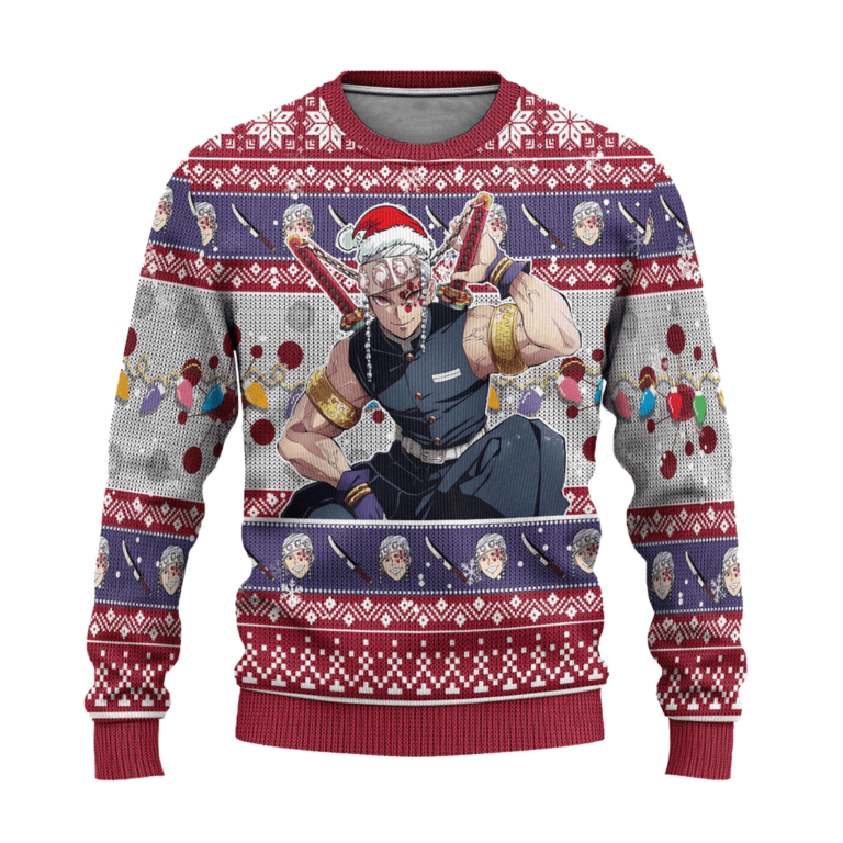 Demon Slayer Tengen Uzui Anime Ugly Christmas Sweatshirt Xmas Gift