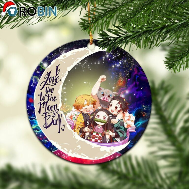 Demond Slayer Team Love You To The Moon Galaxy Ornament – Christmas Decorations