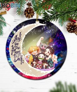 Demond Slayer Team Love You To The Moon Galaxy Ornament – Christmas Decorations Demond Slayer Team Love You To The Moon Galaxy Ornament – Christmas Decorations