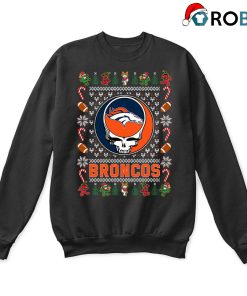 Denver Broncos X Grateful Dead Christmas Ugly Sweatshirt