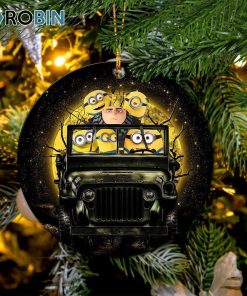 despicable me gru and minions ride jeep funny halloween moonlight circle ornament christmas decorations 1 nogbvb