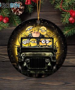 Despicable Me Gru And Minions Ride Jeep Funny Halloween Moonlight Circle Ornament – Christmas Decorations Despicable Me Gru And Minions Ride Jeep Funny Halloween Moonlight Circle Ornament – Christmas Decorations