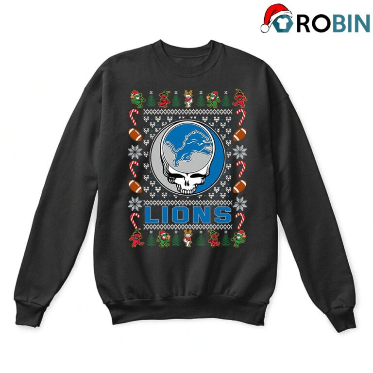 Detroit Lions X Grateful Dead Christmas Ugly Sweatshirt