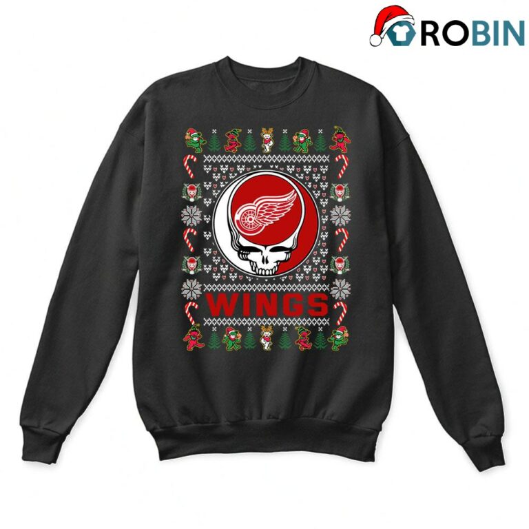 Detroit Red Wings X Grateful Dead Ugly Christmas Sweatshirt