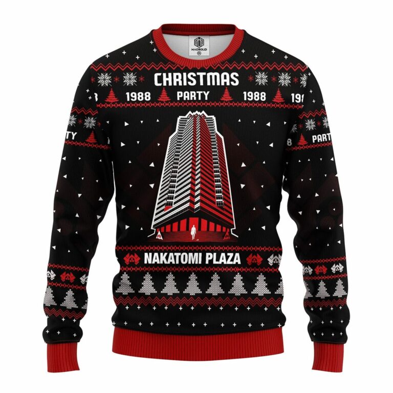 Die Hard Nakatomi Plaza Ugly Christmas Sweater