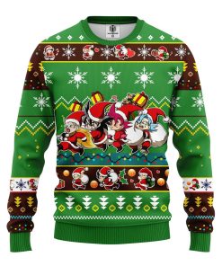 dragon ball kid ugly christmas sweater brown green 1 3G79w