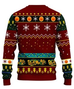 Dragon Ball Ugly Christmas Sweatshirt Red Brown