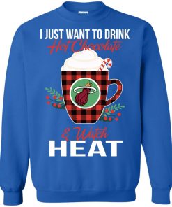 Drink Hot Chocolate Watch Miami Heat Ugly Christmas Sweatshirt Drink Hot Chocolate Watch Miami Heat Ugly Christmas Sweatshirt