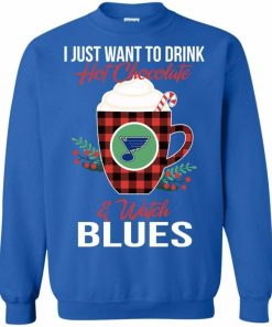 drink hot chocolate watch st. louis blues ugly christmas sweater 1 NALL9