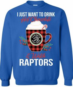 drink hot chocolate watch toronto raptors ugly christmas sweatshirt 3 oncnR