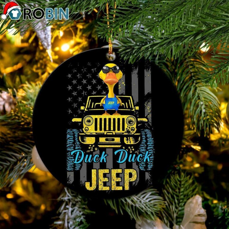 Duck Jeep Circle Ornament – Christmas Decorations