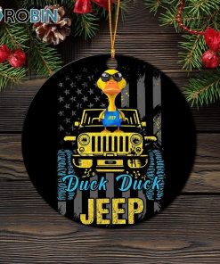 Duck Jeep Circle Ornament – Christmas Decorations Duck Jeep Circle Ornament – Christmas Decorations