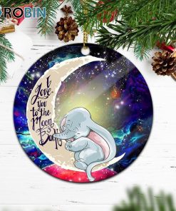 Dumbo Elephant Love You To The Moon Galaxy Ornament – Christmas Decorations Dumbo Elephant Love You To The Moon Galaxy Ornament – Christmas Decorations