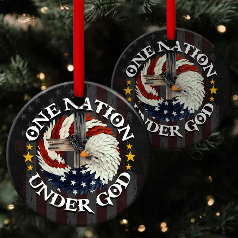 Eagle Circle Ornament One Nation Under God