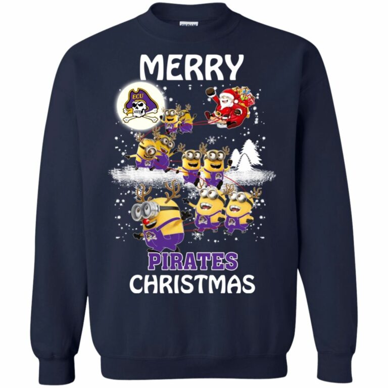 East Carolina Pirates Minion Ugly Christmas Sweatshirt