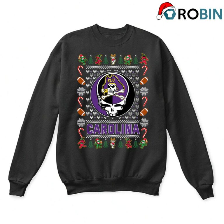 East Carolina Pirates X Grateful Dead Christmas Ugly Sweatshirt
