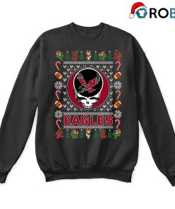 Eastern Washington Eagles X Grateful Dead Christmas Ugly Sweatshirt