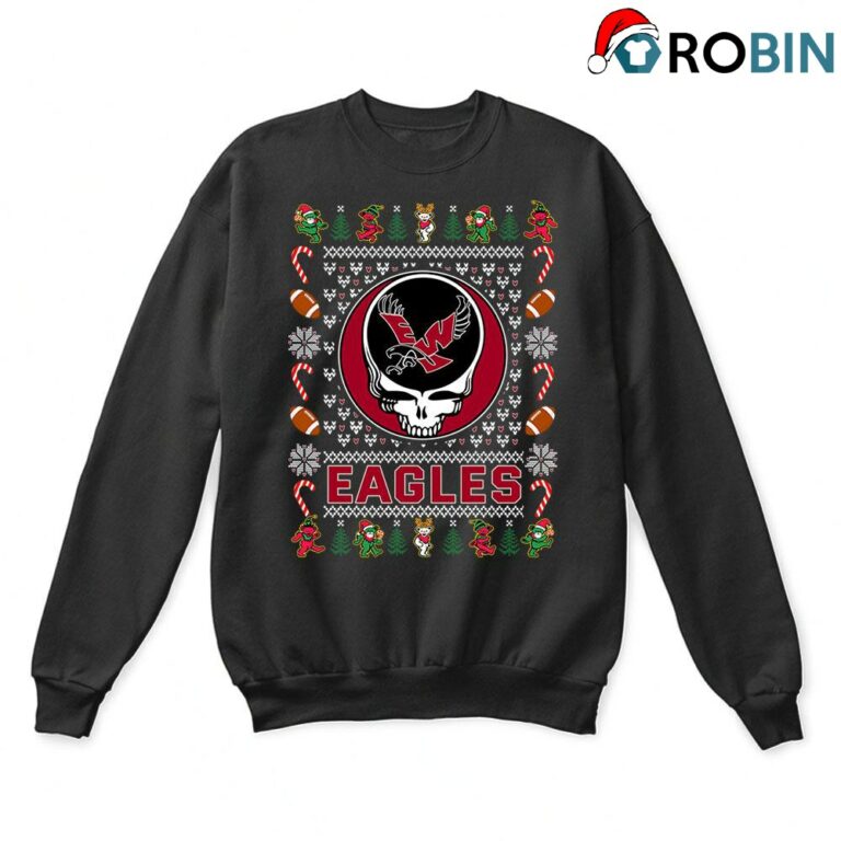 Eastern Washington Eagles X Grateful Dead Christmas Ugly Sweatshirt
