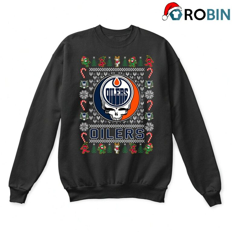 Edmonton Oilers X Grateful Dead Christmas Ugly Sweatshirt