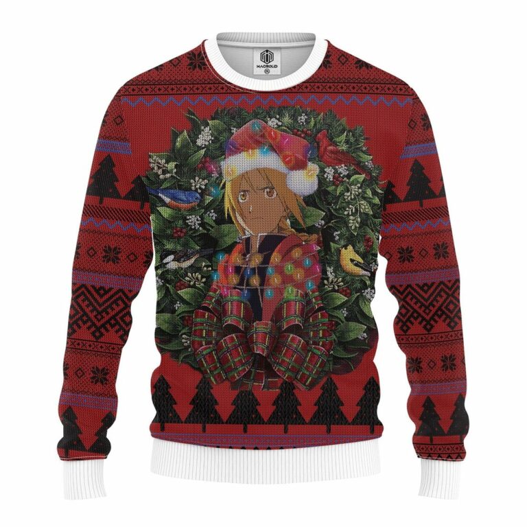 Edward Fullmetal Alchemist Mc Ugly Christmas Sweatshirt