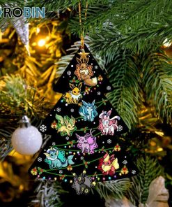 Eevee Evolution Cute Pokemon Anime Christmas Tree Circle Ornament – Christmas Decorations Eevee Evolution Cute Pokemon Anime Christmas Tree Circle Ornament – Christmas Decorations