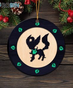 eevee leafeon evolution pokemon ghost circle ornament christmas decorations 1 ruxgoa