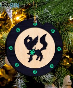 Eevee Leafeon Evolution Pokemon Ghost Circle Ornament – Christmas Decorations Eevee Leafeon Evolution Pokemon Ghost Circle Ornament – Christmas Decorations