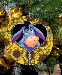 Eeyore Sunflower Zipper Ornament – Christmas Decorations