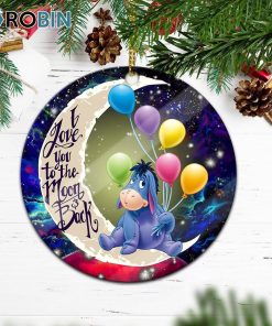 Eeyore Winnie The Pooh Love You To The Moon Galaxy Circle Ornament – Christmas Decorations Eeyore Winnie The Pooh Love You To The Moon Galaxy Circle Ornament – Christmas Decorations