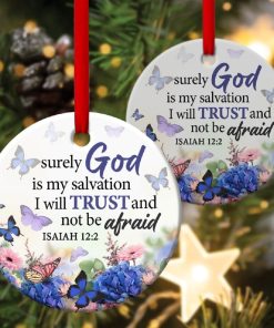 Elegant Christian Circle Ornament God Is My Salvation Elegant Christian Circle Ornament God Is My Salvation