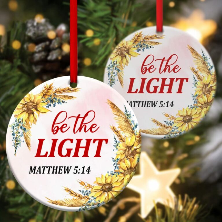 Elegant Flower Circle Ornament Be The Light