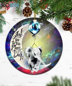 Elephant Love You To The Moon Galaxy Christmas Ornament Elephant Love You To The Moon Galaxy Christmas Ornament