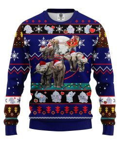 elephant noel ugly christmas sweater blue 1 qzfu0c