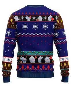 Elephant Noel Ugly Christmas Sweater Blue