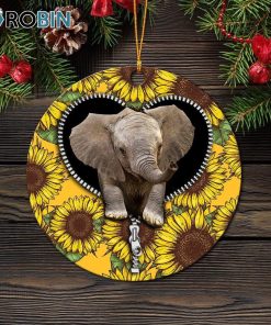 elephant sunflower zipper ornament christmas decorations 1 aajn4f