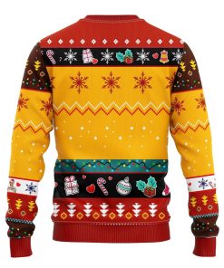 Epstein Ugly Christmas Sweatshirt Red Yellow