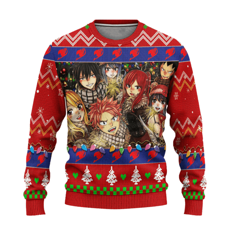 Fairy Tail Anime Ugly Christmas Sweatshirt Custom Xmas Gift