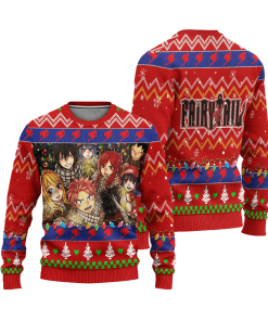 fairy tail anime ugly christmas sweatshirt custom xmas gift 3 tY0TC