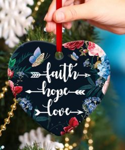Faith, Hope And Love Unique Heart Ornament Faith, Hope And Love Unique Heart Ornament