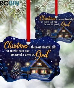 fancy christian ornament christmas is the most beautiful gift 1 ovm55h