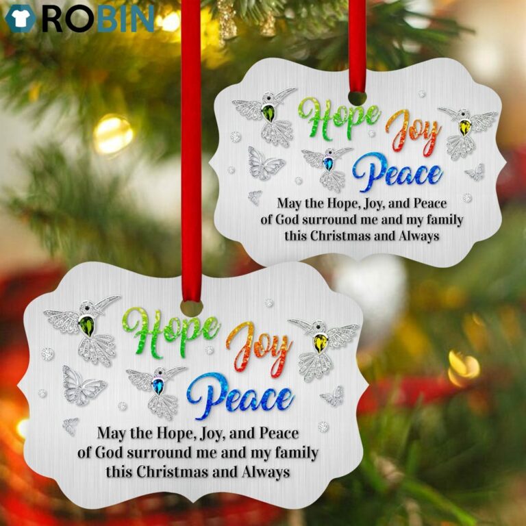 Fancy Christmas Ornament – Hope, Joy And Peace