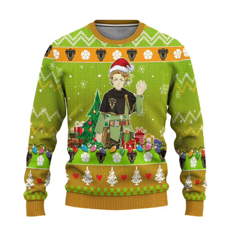 Finral Roulacase Anime Ugly Christmas Sweater Black Clover Xmas Gift