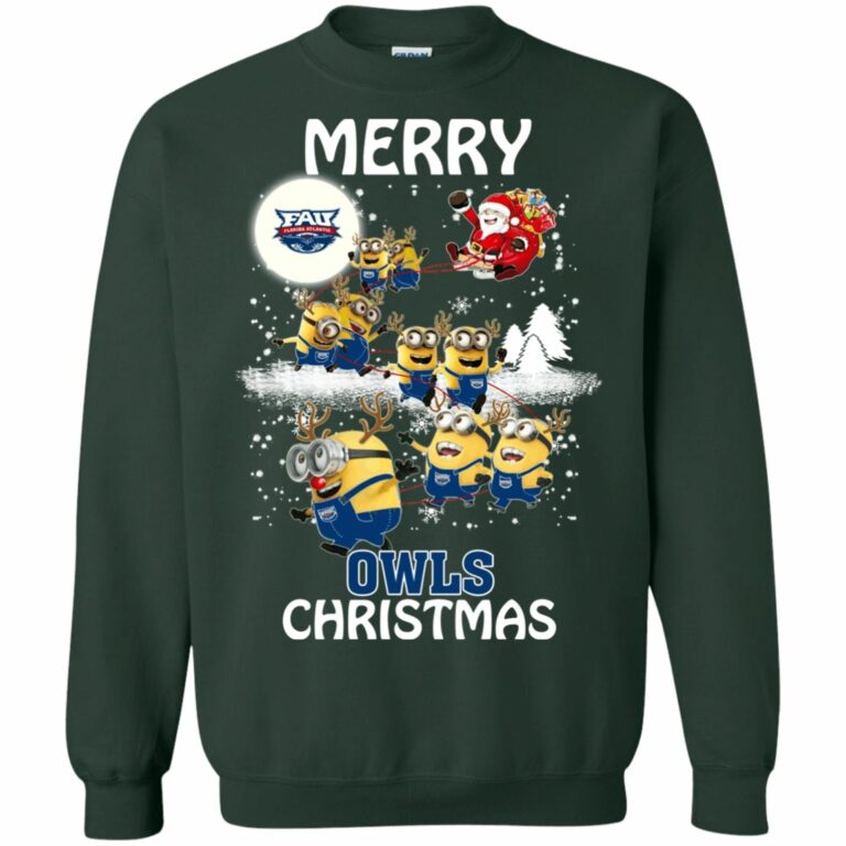 Florida Atlantic Owls Minion Ugly Christmas Sweatshirt