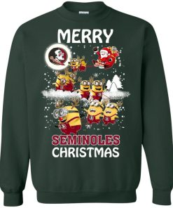 florida state seminoles minion ugly christmas sweatshirt 3 jotoW