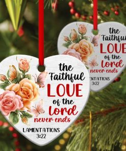 Flower Christian Heart Ornament Love Of Lord Never Ends Flower Christian Heart Ornament Love Of Lord Never Ends