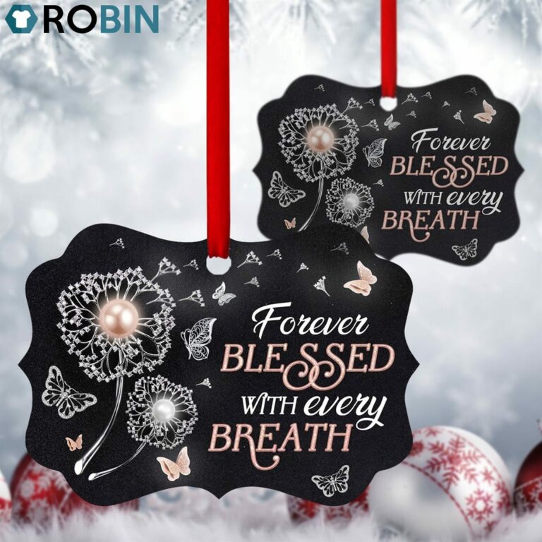 Forever Blessed With Every Breath – Elegant Dandelion Ornament