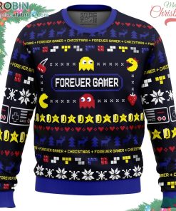 forever gamer christmas pac man ugly christmas sweater 165 puBVv