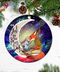Fox Couple Love You To The Moon Galaxy Christmas Ornament Fox Couple Love You To The Moon Galaxy Christmas Ornament